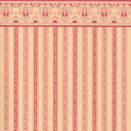 Dollhouse Miniature Wallpaper: Regency, Plum Stripe